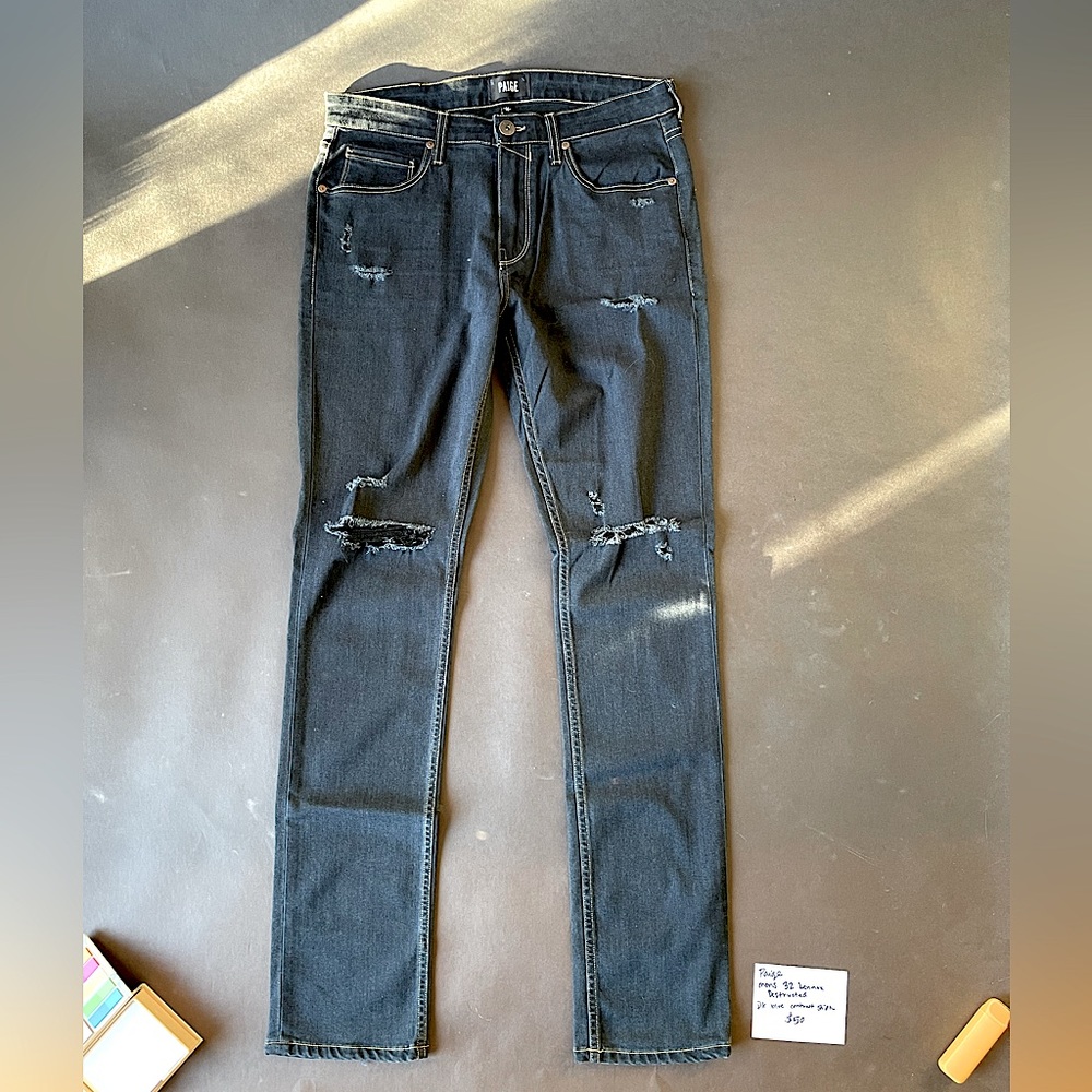 Mens Paige straight leg denim 32